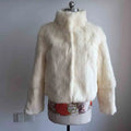 2023 New Women Real Rabbit Fur Mandarin Collar Coat Natural Pure Genuine Whole Skin Fur Jacket Full Pelt Fur Customize WSR61