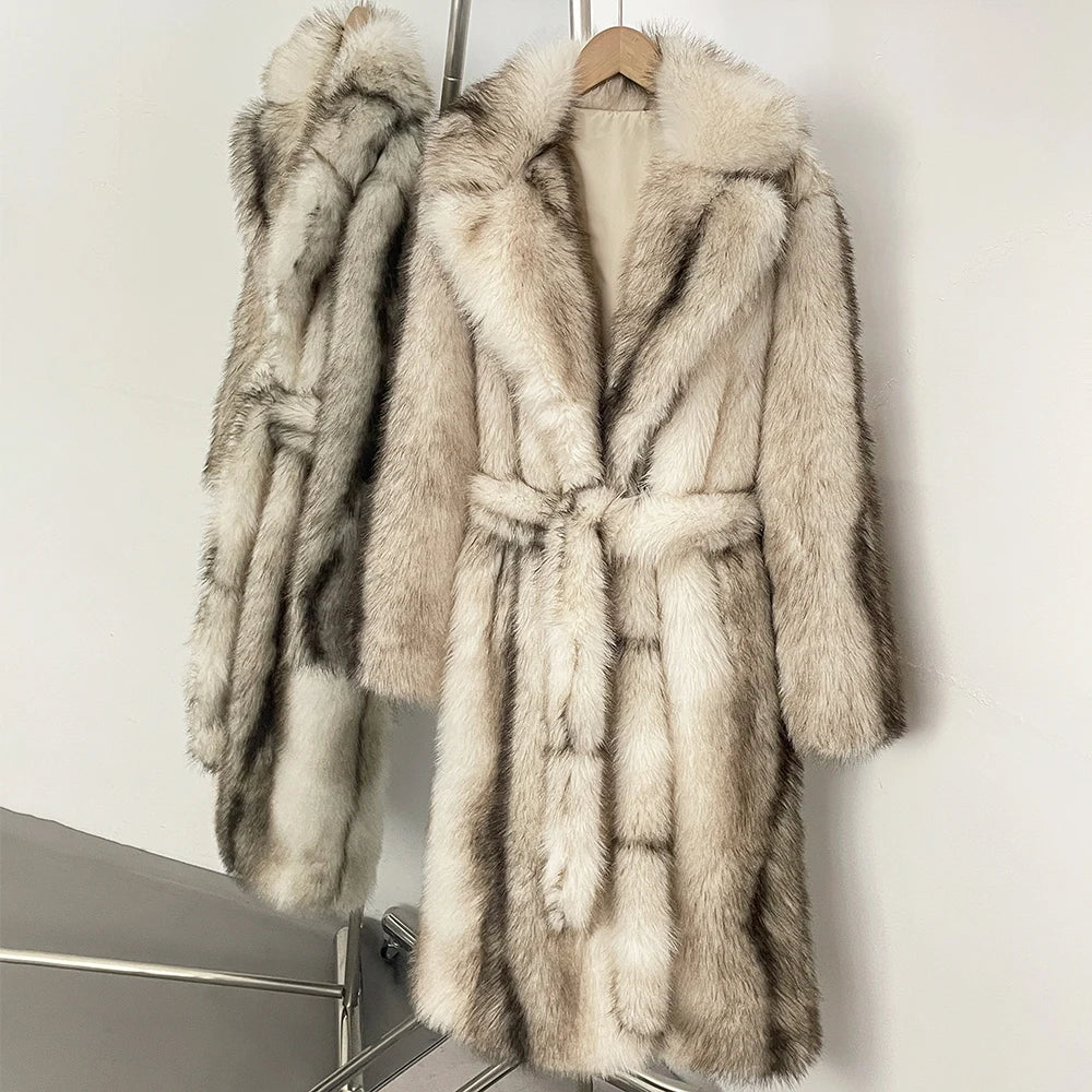 Fur Coat Eco-friendly Artificial Fur Coat Faux Fur Jacket Lapel Covered Button Loose Casual Women Coats Women's Winter Jacket